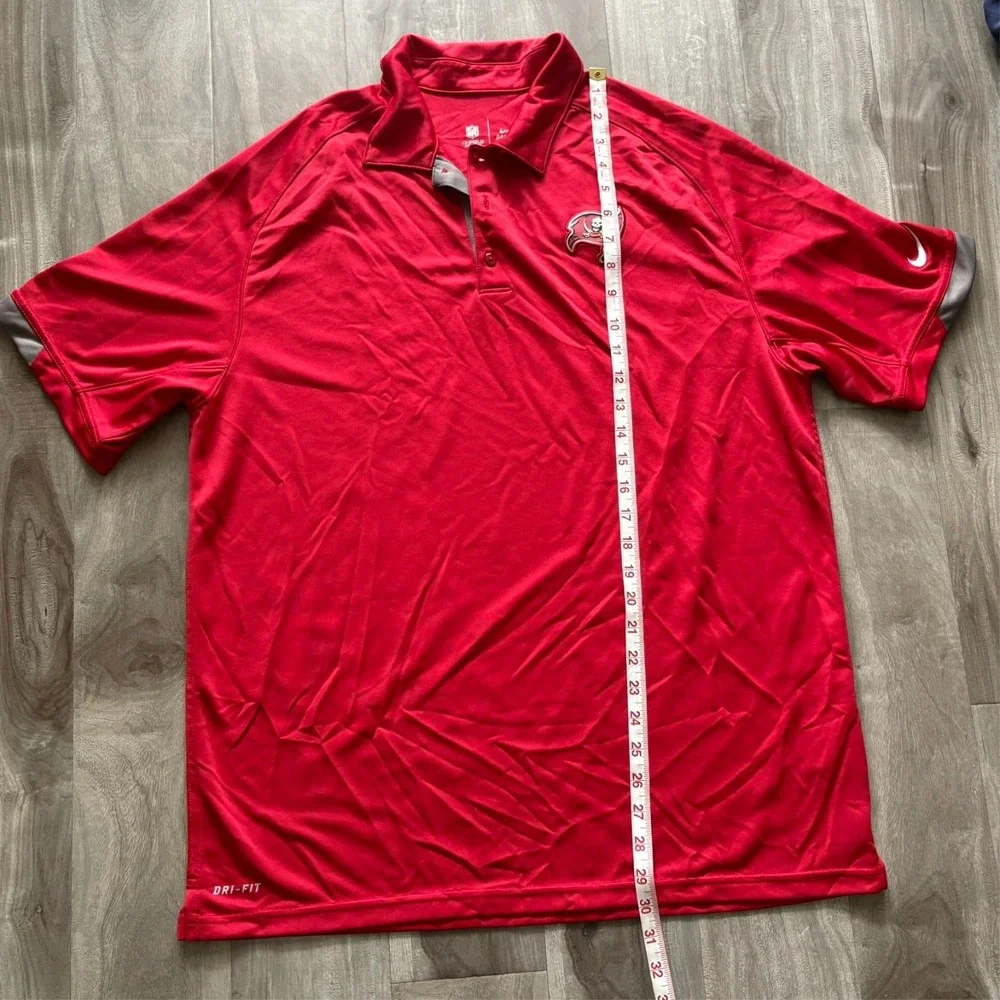Nike Tampa‎ Bay Buccaneers NFL On-Field Polo Shirt Men's Large Red Dri-Fit Golf